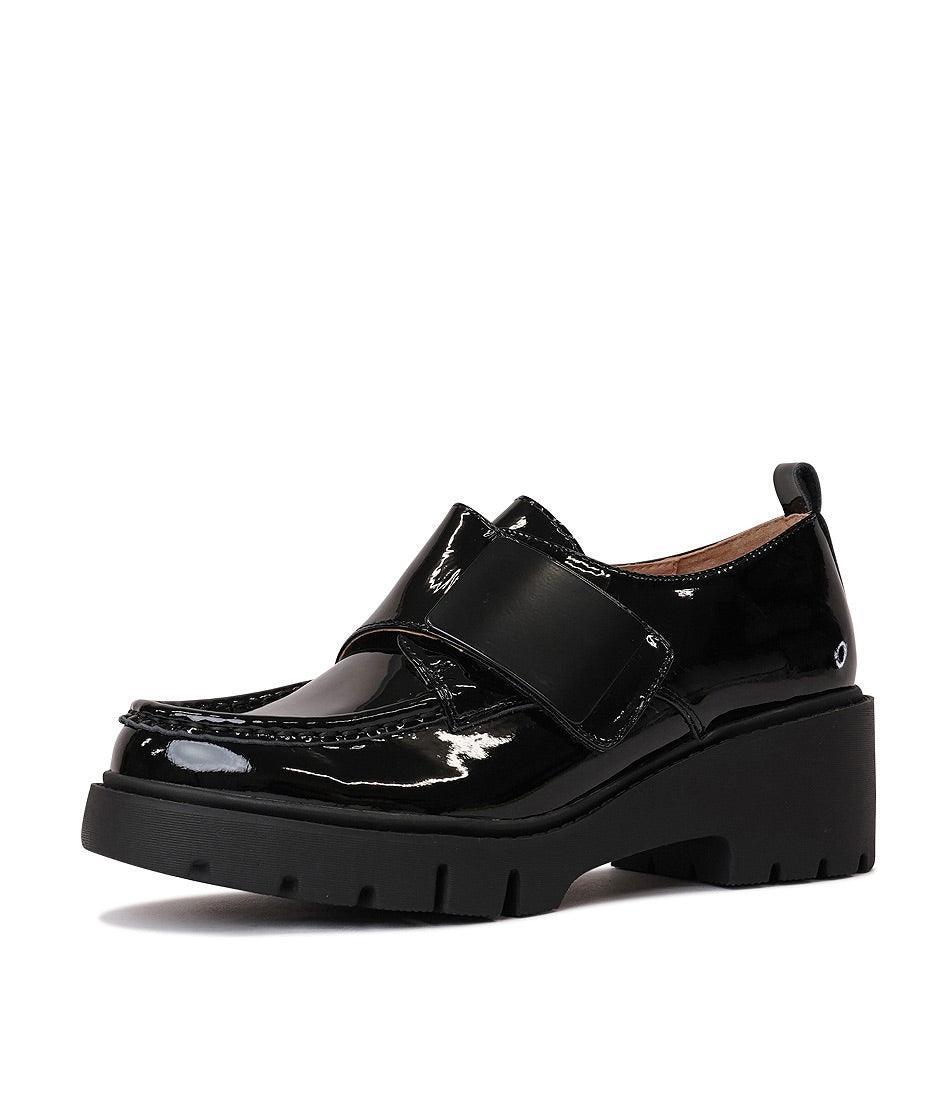 Umbers Black Patent Loafers - Shouz