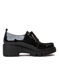 Umbers Black Patent Loafers - Shouz