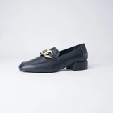 Vivandy Navy Leather Loafers