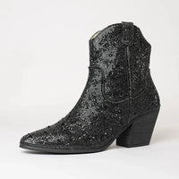 Wagon Black Jewels Leather Boots, DJANGO & JULIETTE - Shouz