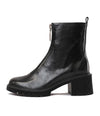 Zosia Black Leather Ankle Boots - Shouz