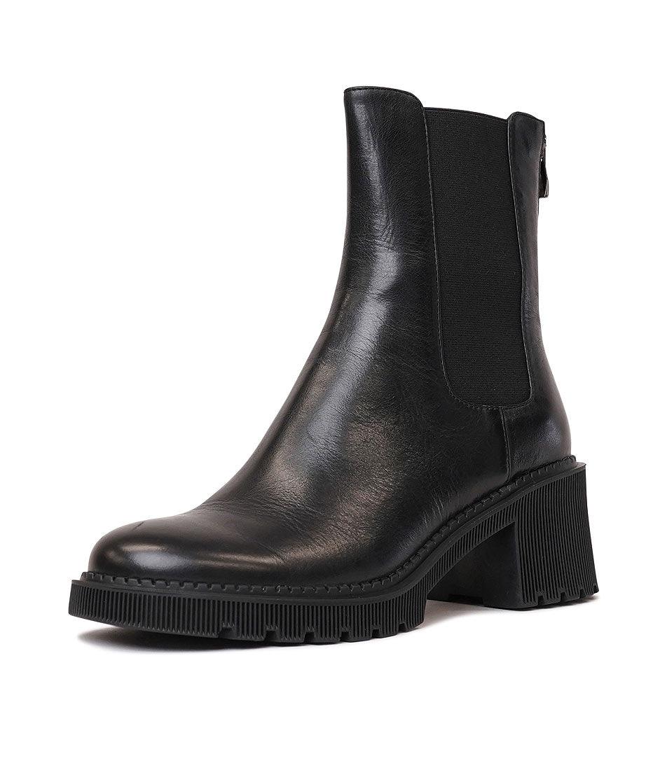 Zozo Black Leather Boots - Shouz
