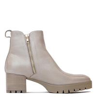Dinis Ash Leather Ankle Boots - Shouz