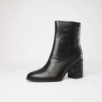 Cash Black Leather Ankle Boots, EOS FOOTWEAR - Shouz