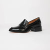 Cass Black Crinkle Loafers