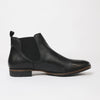 Gala Black Leather Ankle Boots