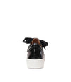 Jovi Black Crinkle Leather Sneakers - Shouz