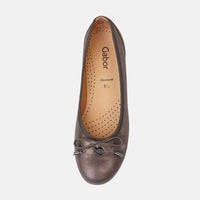 Erna Taupe Leather Ballet Flats