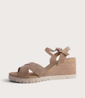Tylar Light Choc Suede Wedges