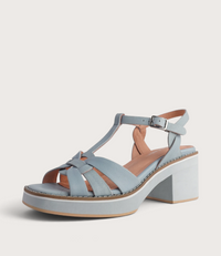 Jerseys Denim Leather Heels