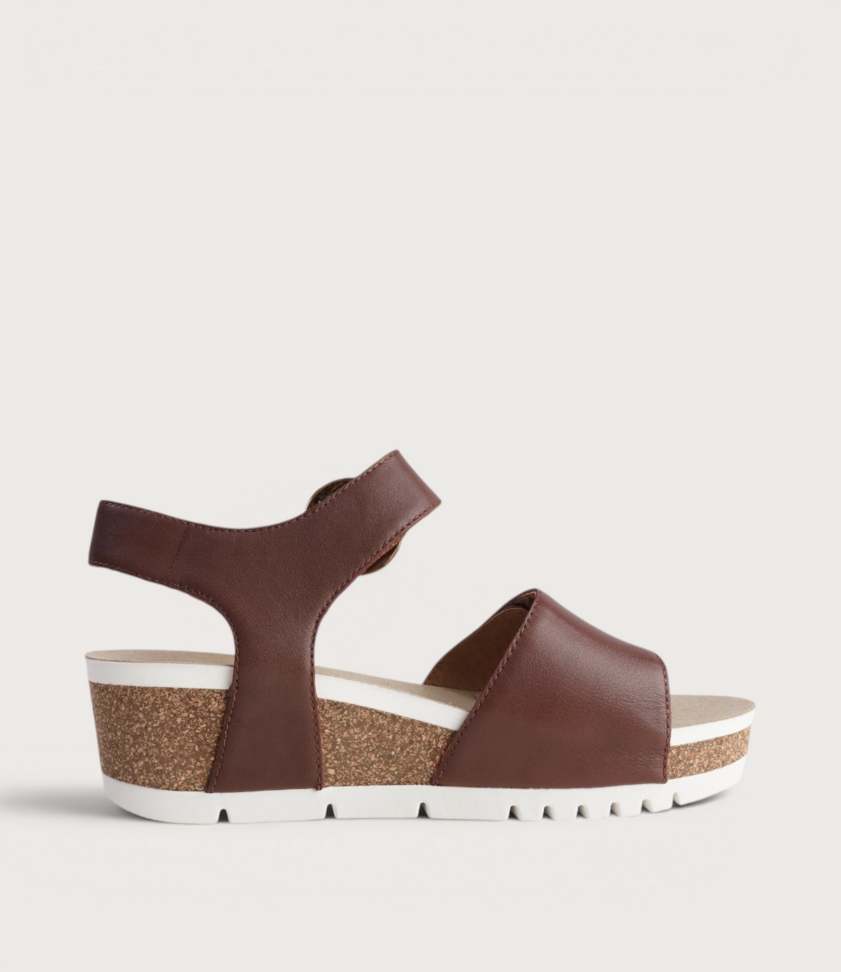 Quinn 16 Cognac Leather Wedge Sandals