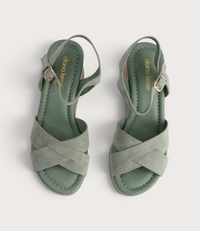 Tylar Sage Suede Wedges