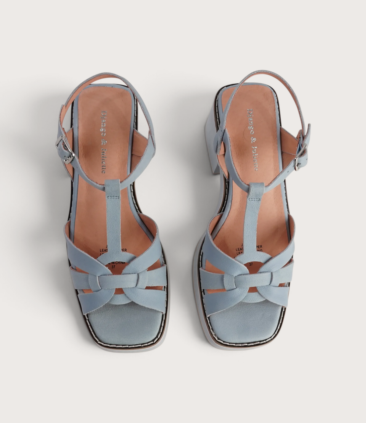 Jerseys Denim Leather Heels