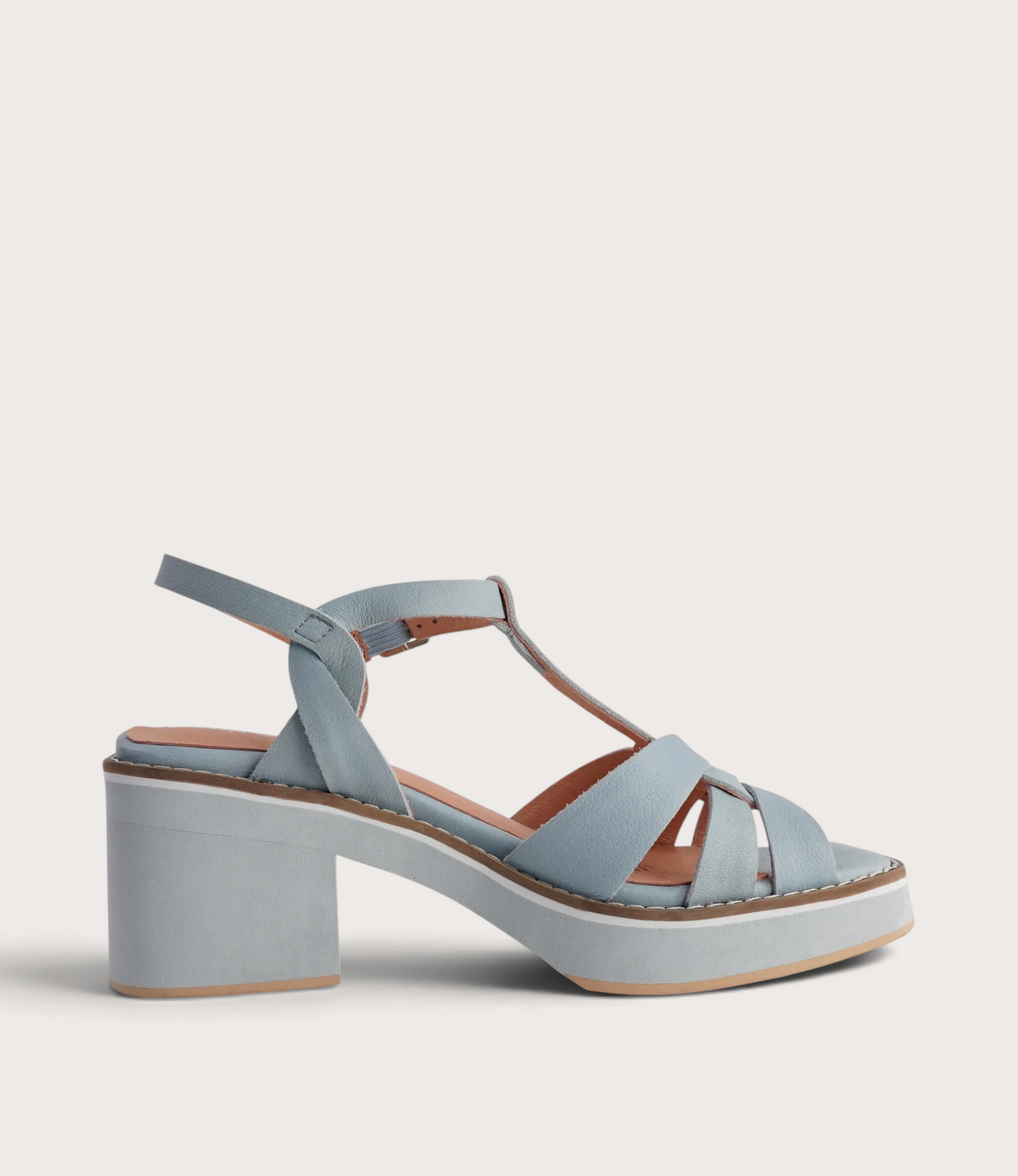 Jerseys Denim Leather Heels