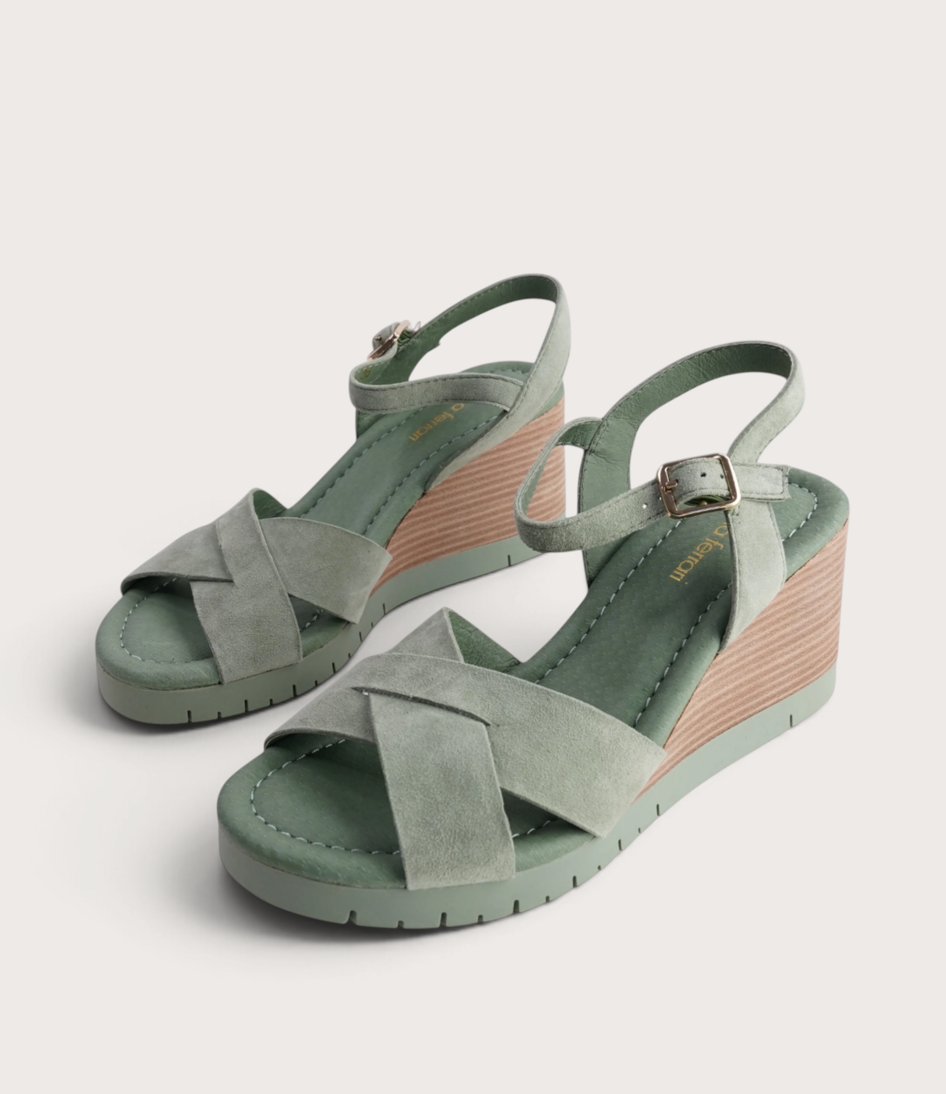Tylar Sage Suede Wedges
