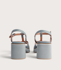 Jerseys Denim Leather Heels