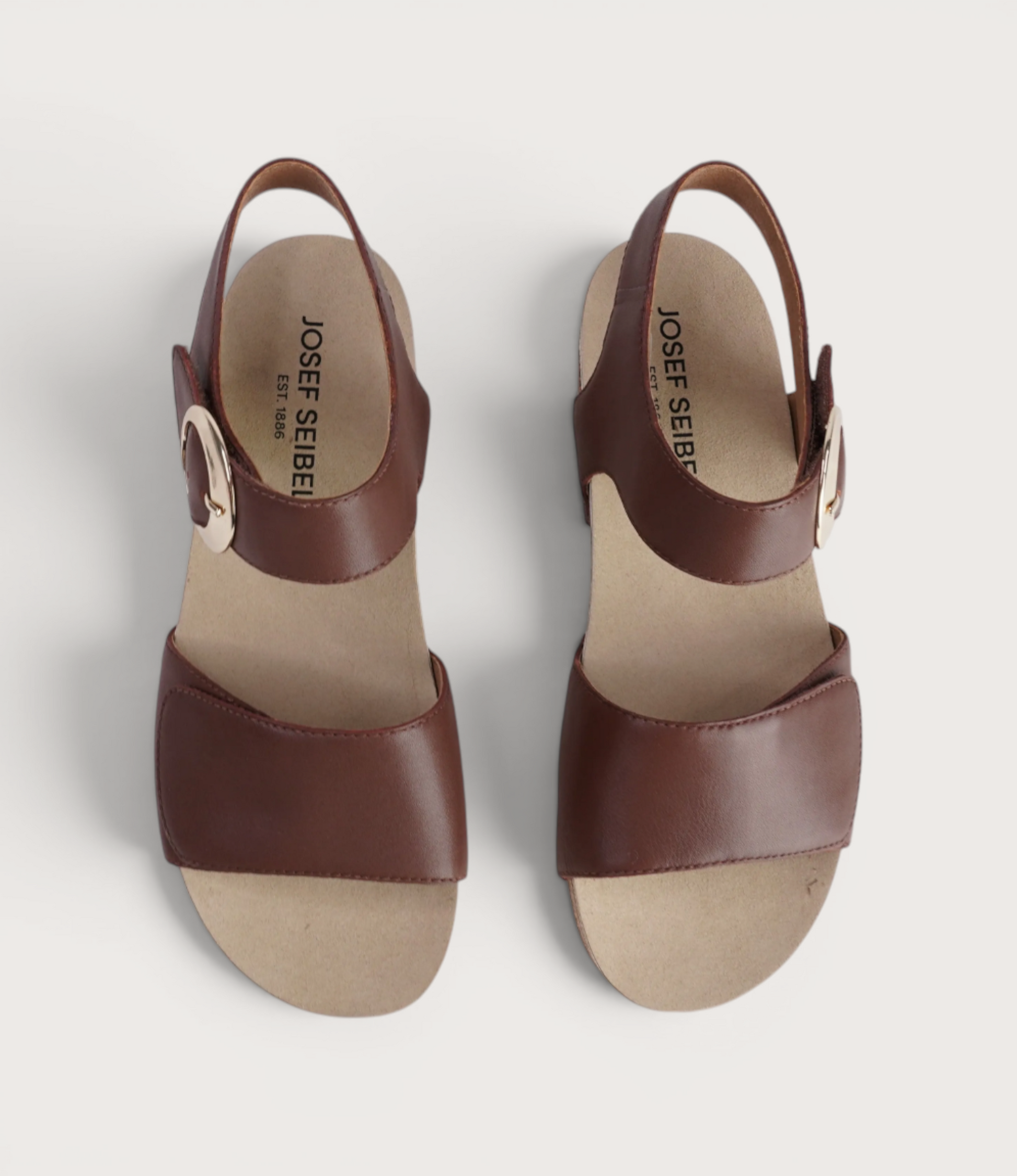 Quinn 16 Cognac Leather Wedge Sandals