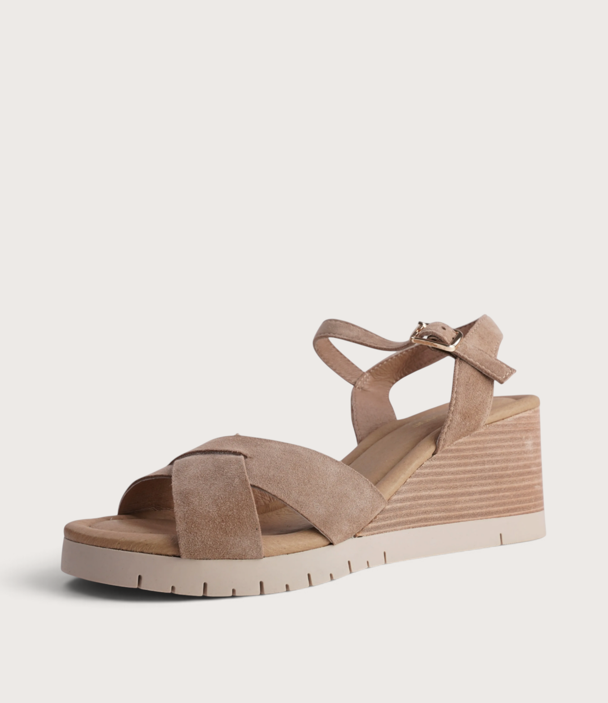 Tylar Light Choc Suede Wedges