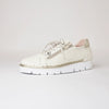 Js-2001 Hielo/Champagne Croc Leather Sneakers