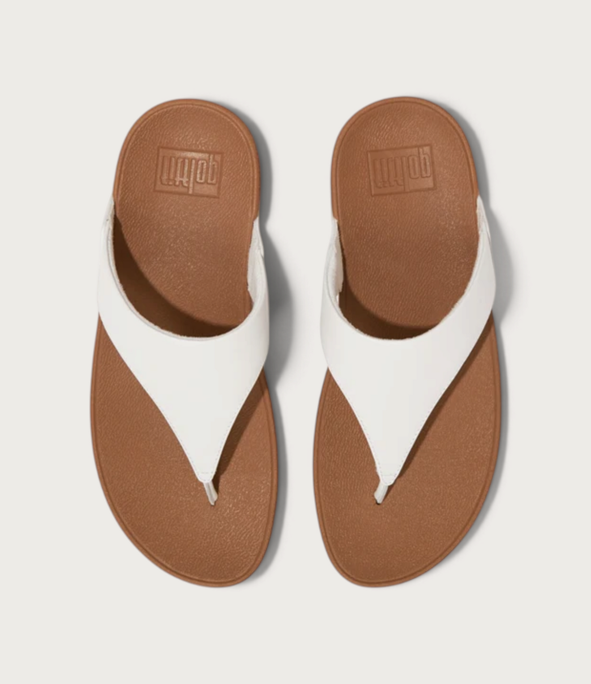 Lulu Leather White Sandals