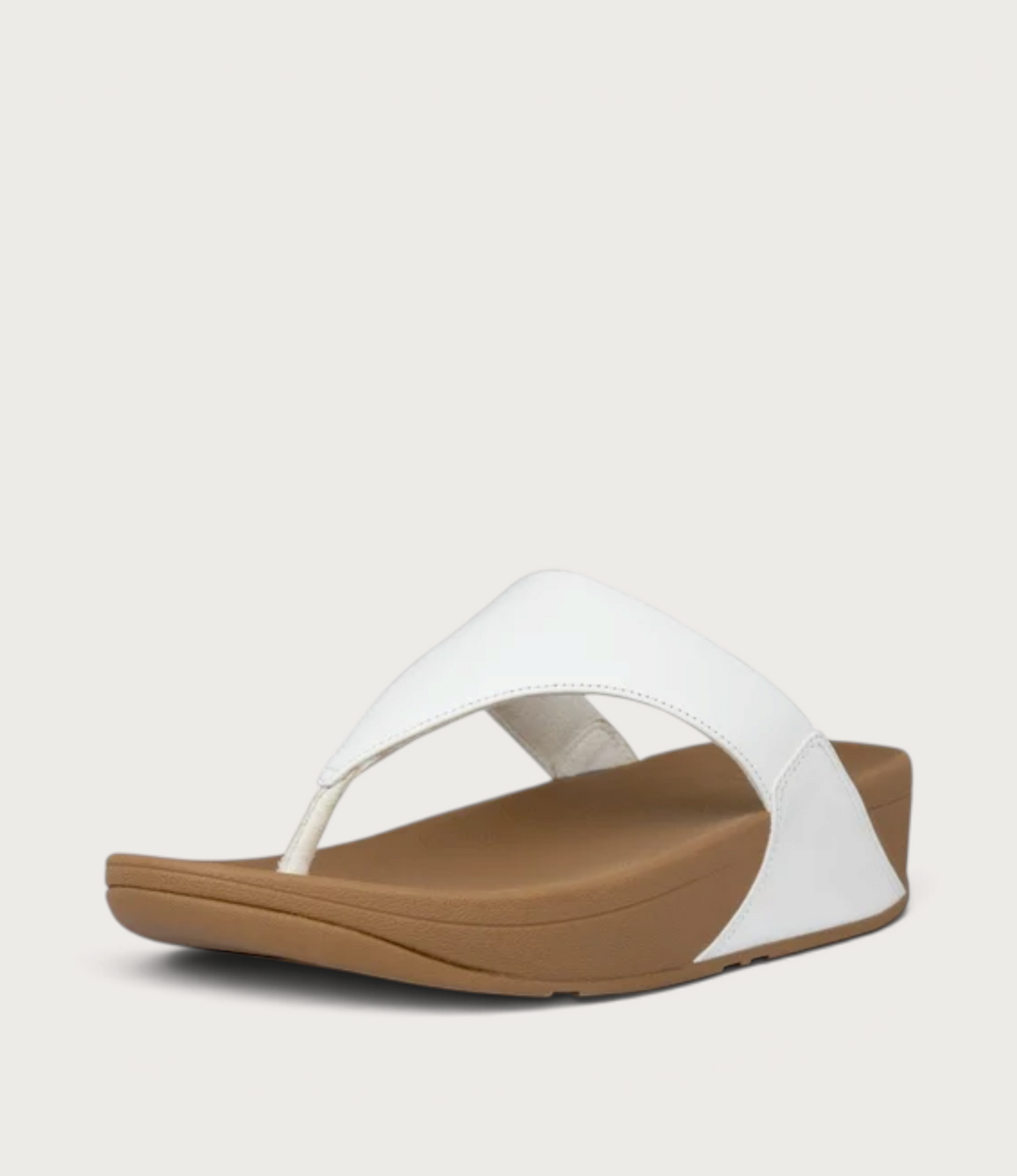 Lulu Leather White Sandals