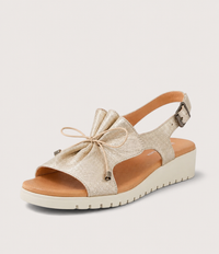 Malika Beige/ Gold Wash/ Almond Sandals