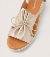 Malika Beige/ Gold Wash/ Almond Sandals