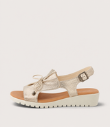 Malika Beige/ Gold Wash/ Almond Sandals