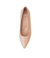 Charli Nude Leather Heels - Shouz