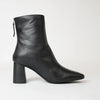 Ag-23535 Black Leather Ankle Boots