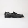 Livana Black Leather Loafers, NU BY NEO - Shouz