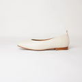 Mirri Ivory Leather Ballet Flats