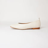 Mirri Ivory Leather Ballet Flats - NU BY NEO | Shouz