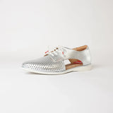 Sidecut Punch Silver Lace Up Flats