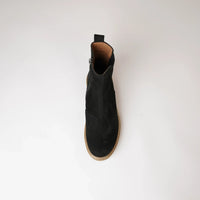 Antarctica Black Nubuck Leather Ankle Boots