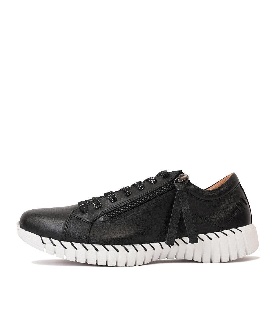 Bibi Black Leather Sneakers - Shouz