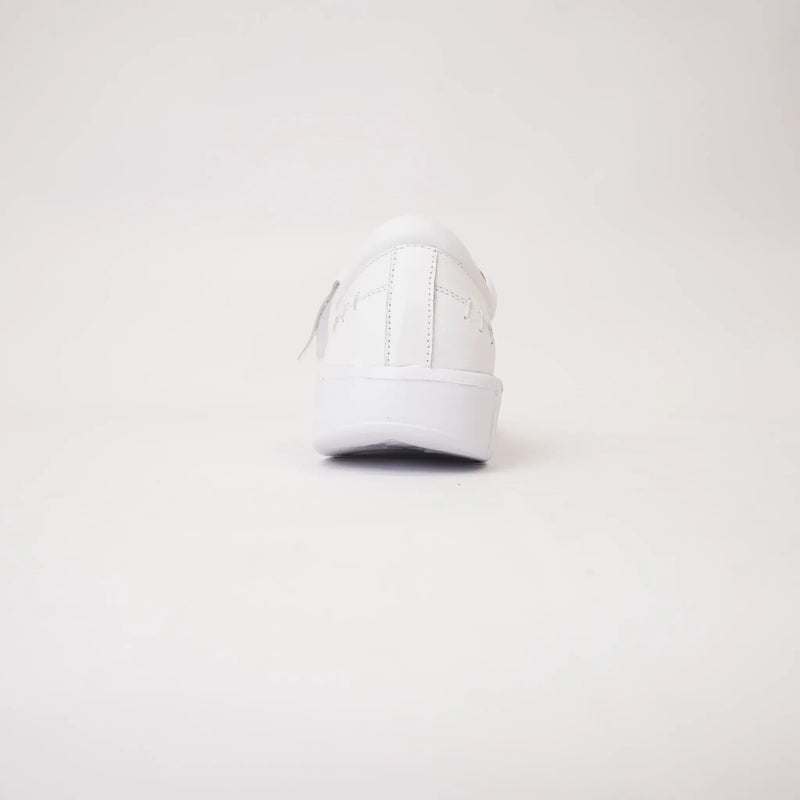 Bibi White Leather Sneakers