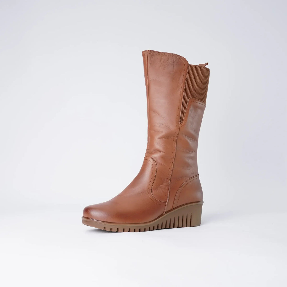 Foam Coconut Leather Knee High Boots, SALA - Shouz