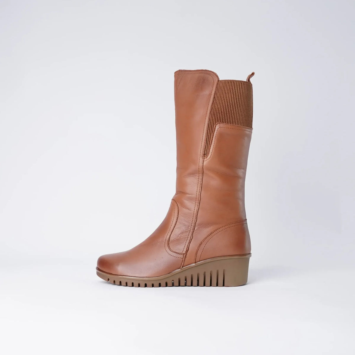 Foam Coconut Leather Knee High Boots, SALA - Shouz