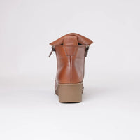 Forest Coconut Leather Ankle Boots