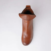 Forest Coconut Leather Ankle Boots