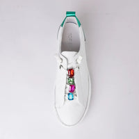 Erzzi White/ Bright Multi Leather Sneakers, TOP END - Shouz