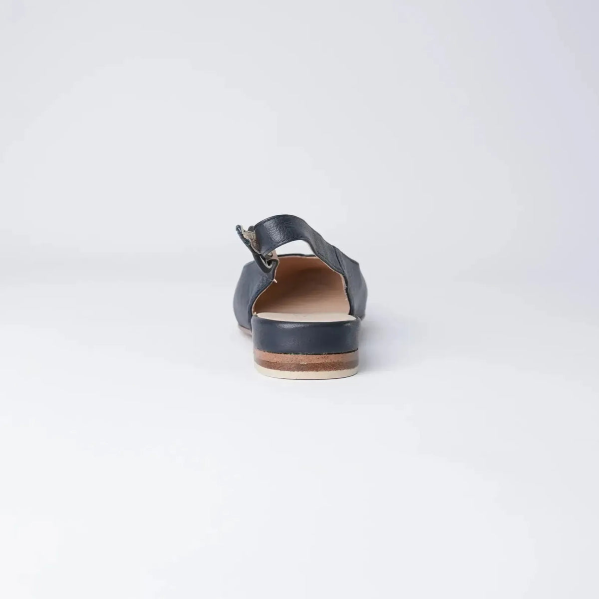 Fairy Navy Leather Slingback Flats - TOP END | Shouz
