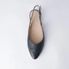 Fairy Navy Leather Slingback Flats, TOP END - Shouz