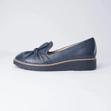Oclem Navy/Navy Leather Loafers, TOP END - Shouz