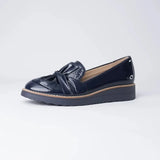 Oclem Navy Patent Leather Loafers