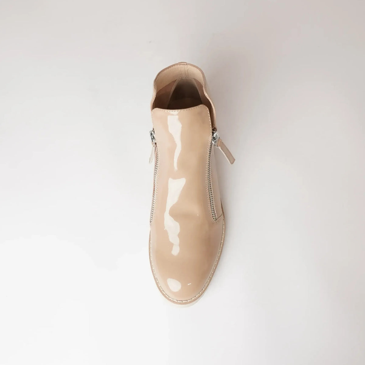 Ohmy Cafe Patent Ankle Boots - TOP END | Shouz