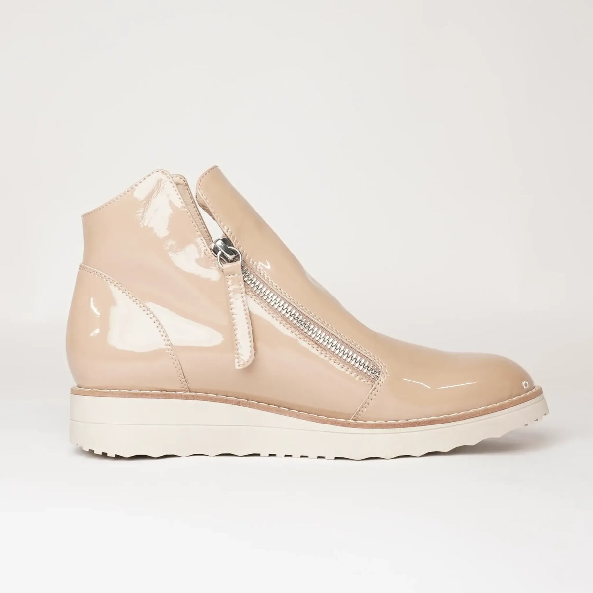 Ohmy Cafe Patent Ankle Boots - TOP END | Shouz