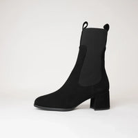 Mieres Black Suede Boots, UNISA - Shouz